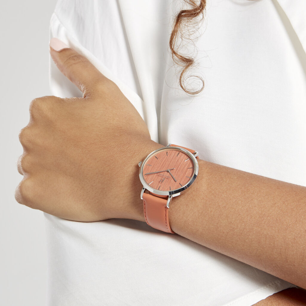 Montre Lannier Pierre Nature Acier Argenté
