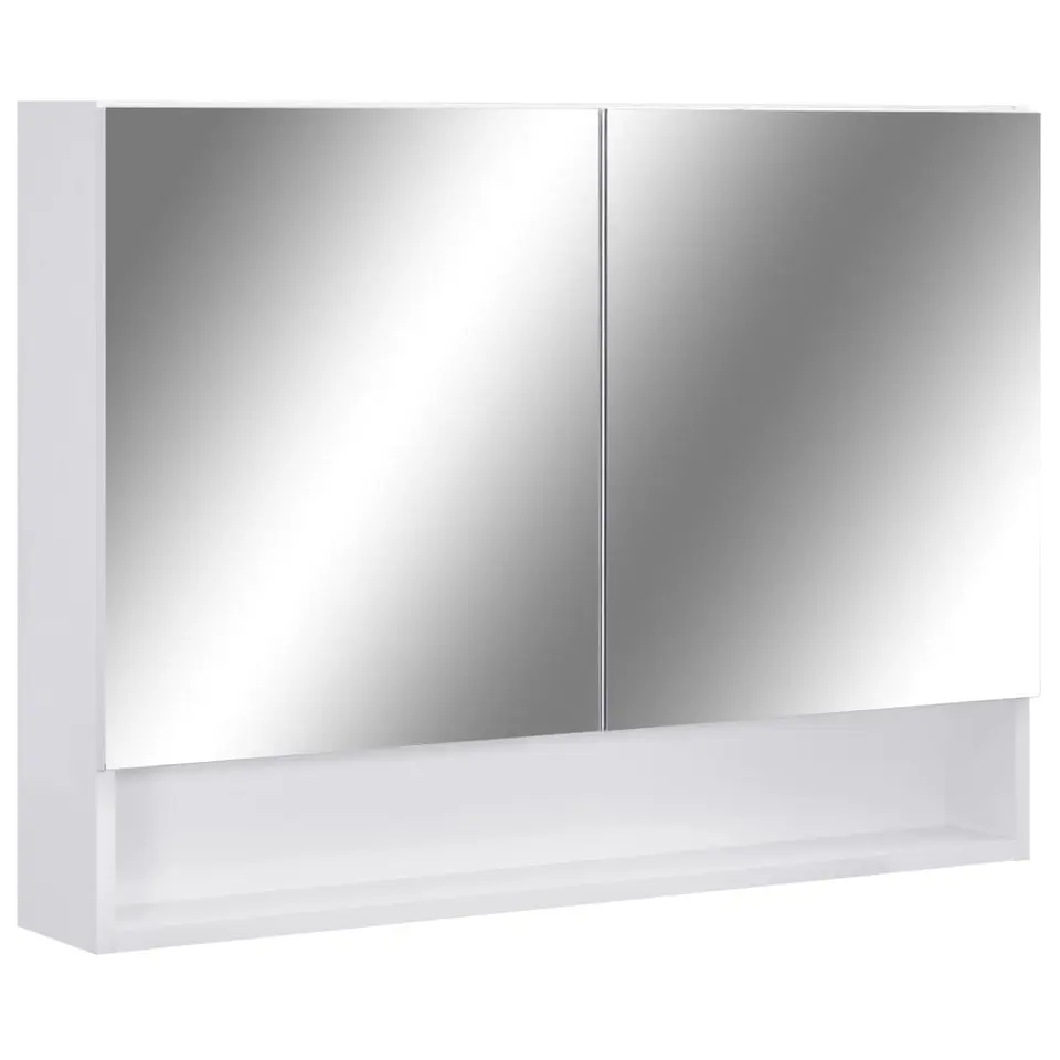 vidaXL - Spiegelkast - Wit - MDF