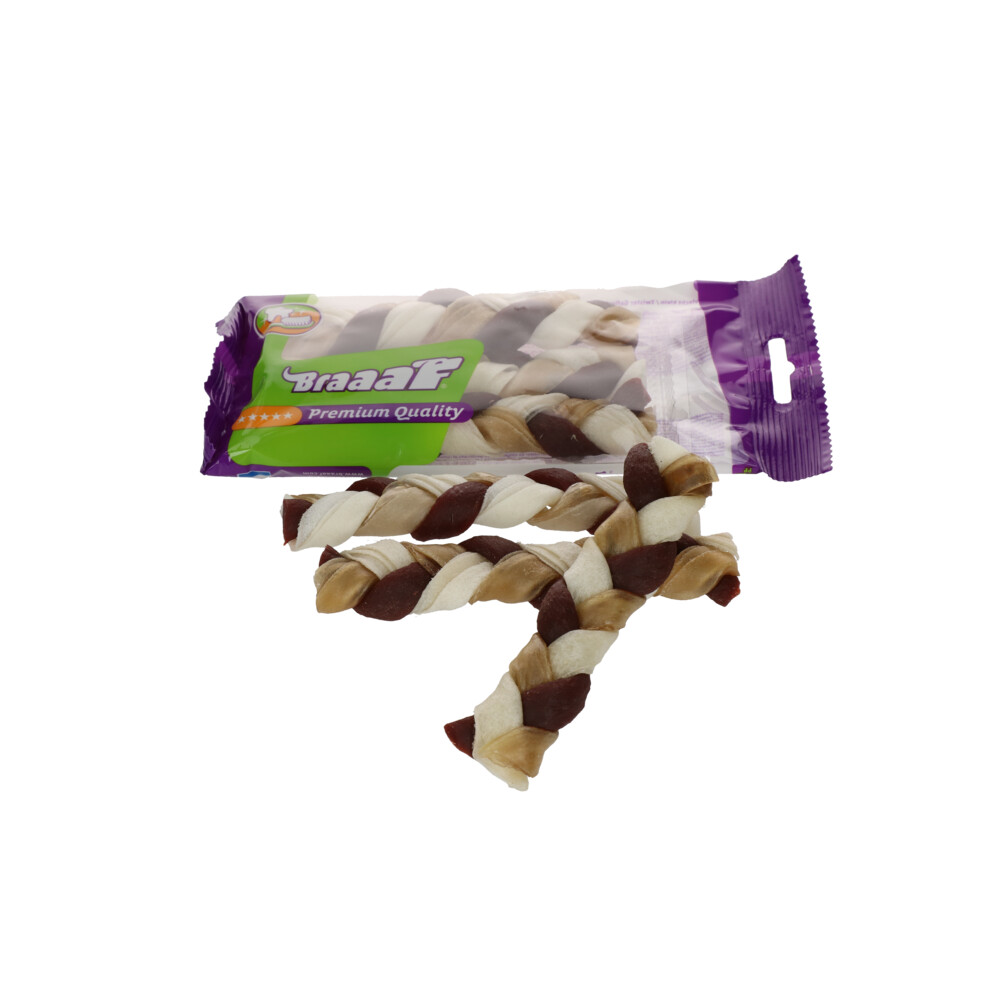 Braaaf Twister Vlecht Klein 12 cm3 stuks