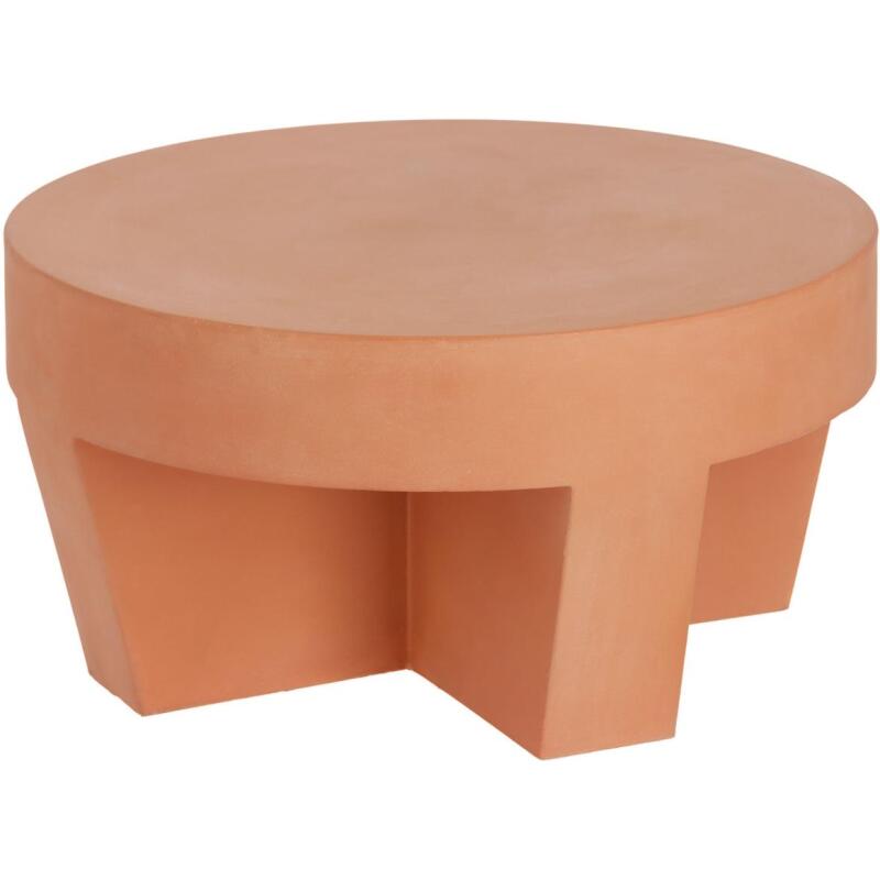 Table basse d'extérieur ronde Vilena - terre cuite Ø 60 cm