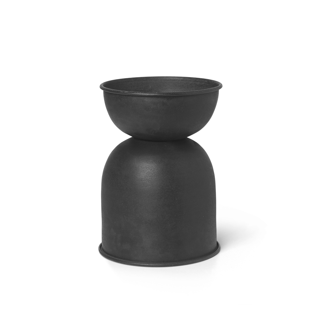 Bloempot Hourglass XS zwart