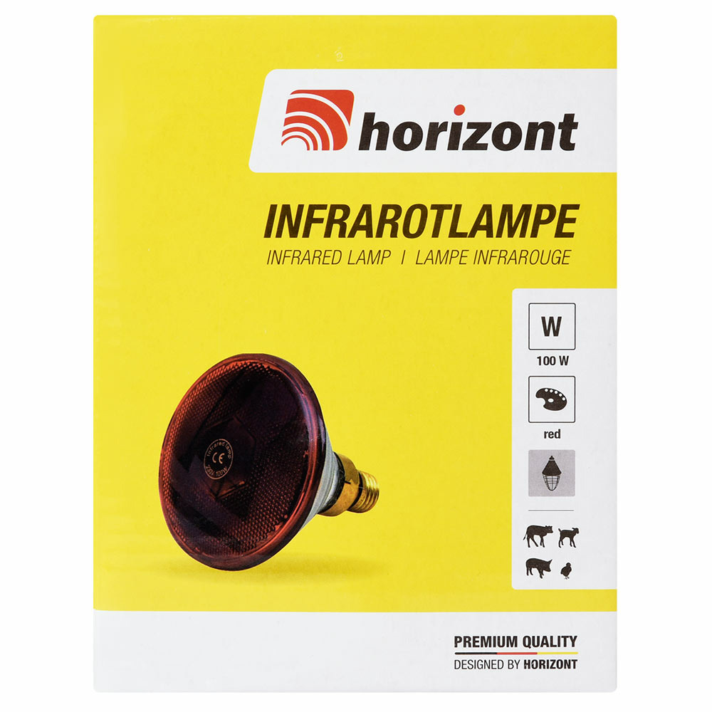 Ampoule infrarouge par 100 w rouge