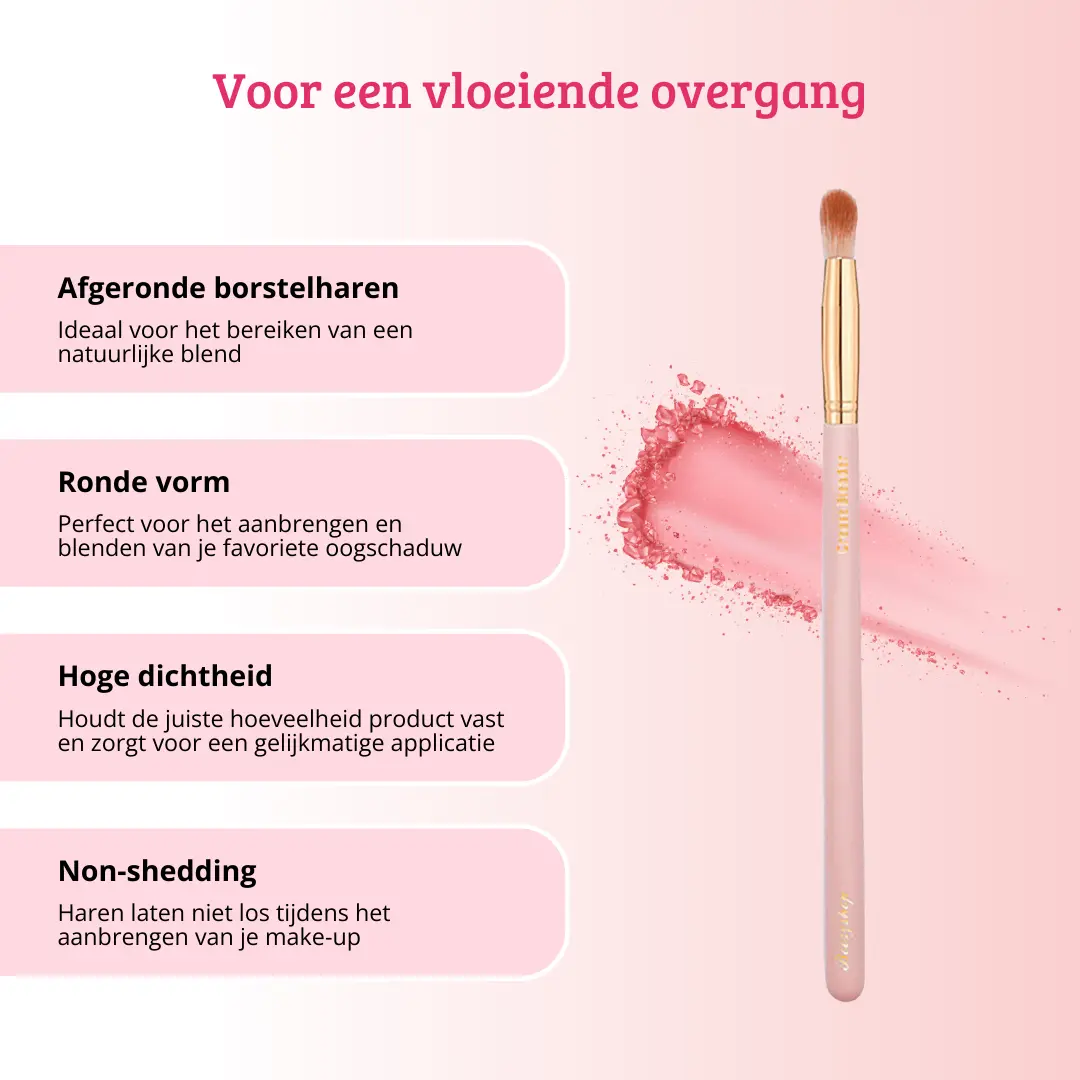 Soft Pink & Gold Crease Blender Brush