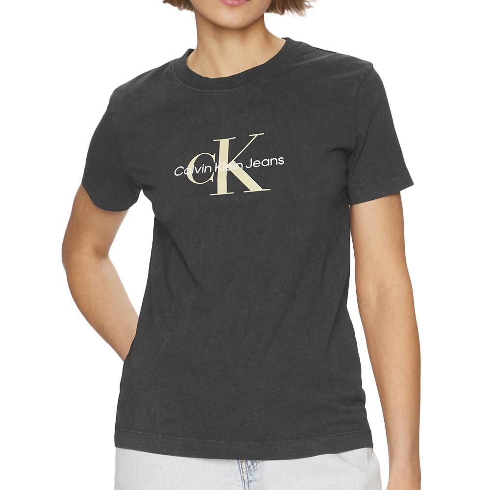 Calvin Klein Jeans T-shirt Noir Femme Calvin Klein Jeans Archival Monologo