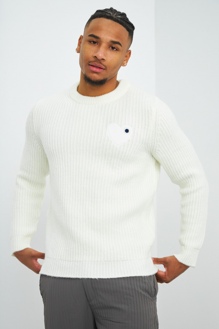 Pull en maille blanc 