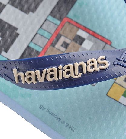 Havaianas Flip Flops - Kids Minecraft - Lavender Blue