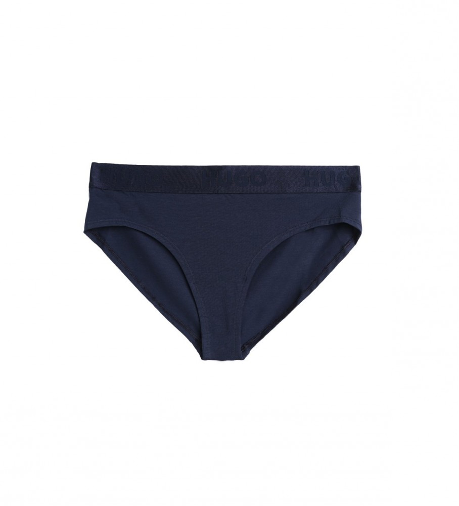 Cuecas HUGO com cós elástico azul marinho com logotipo