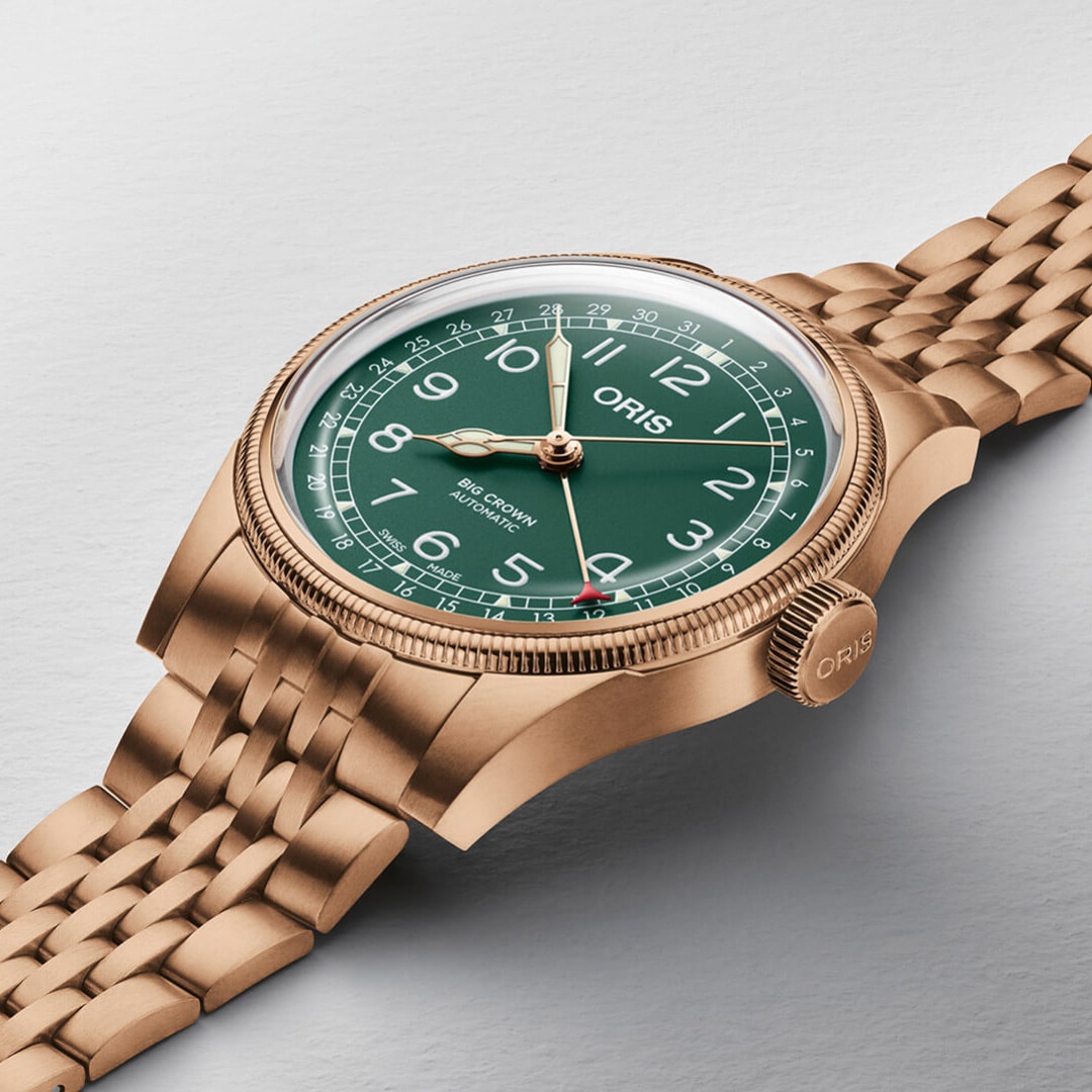 Oris Big Crown Bronze Pointer Date Grün