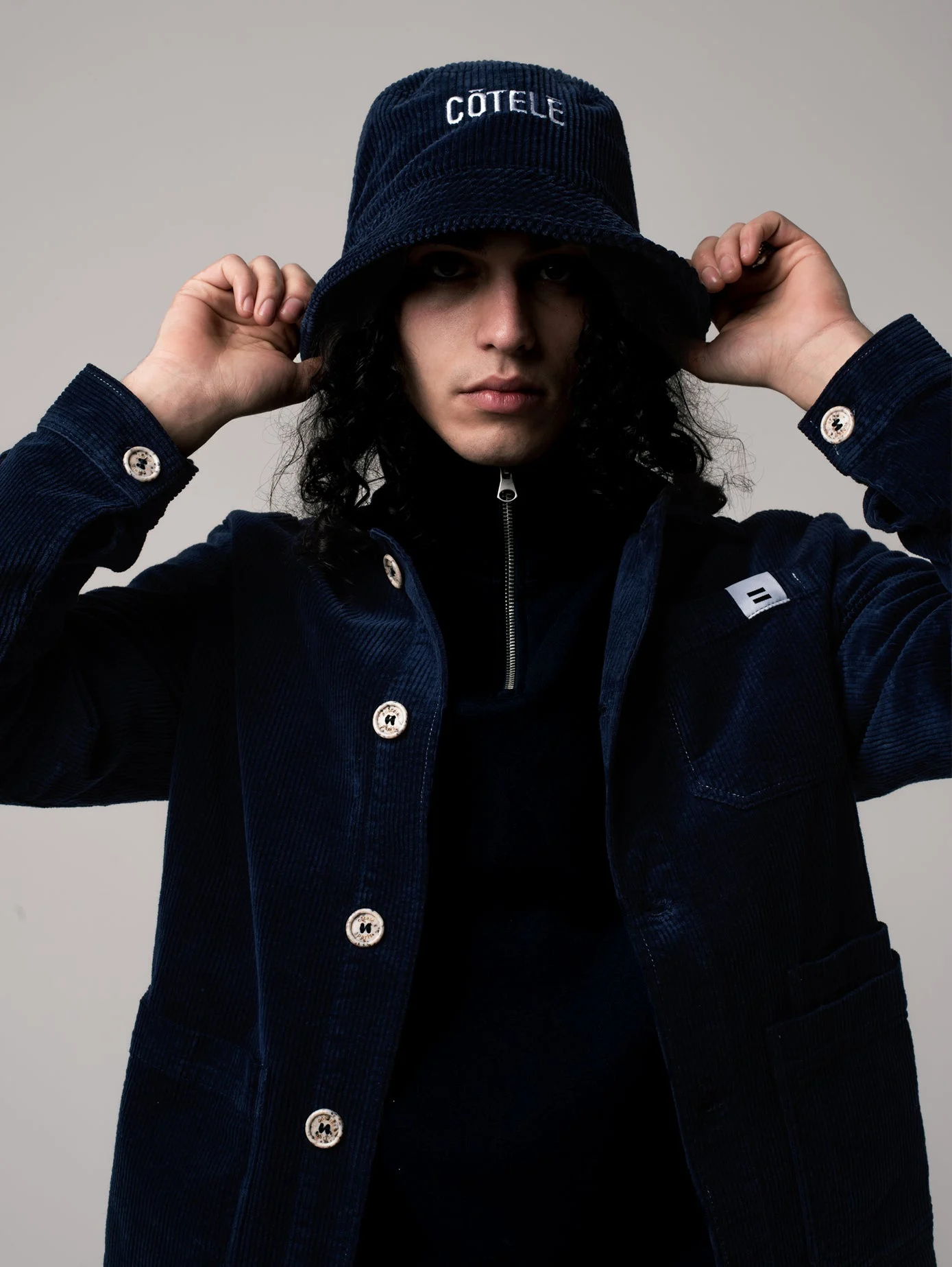 Bob côtelé | Bleu