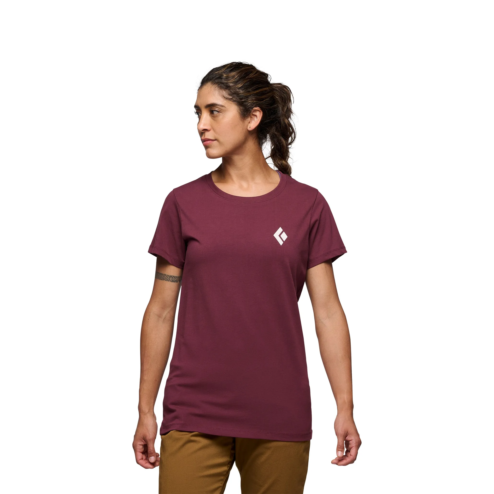 Black Diamond Women's Equipment For Alpinists SS Tee Burgundy