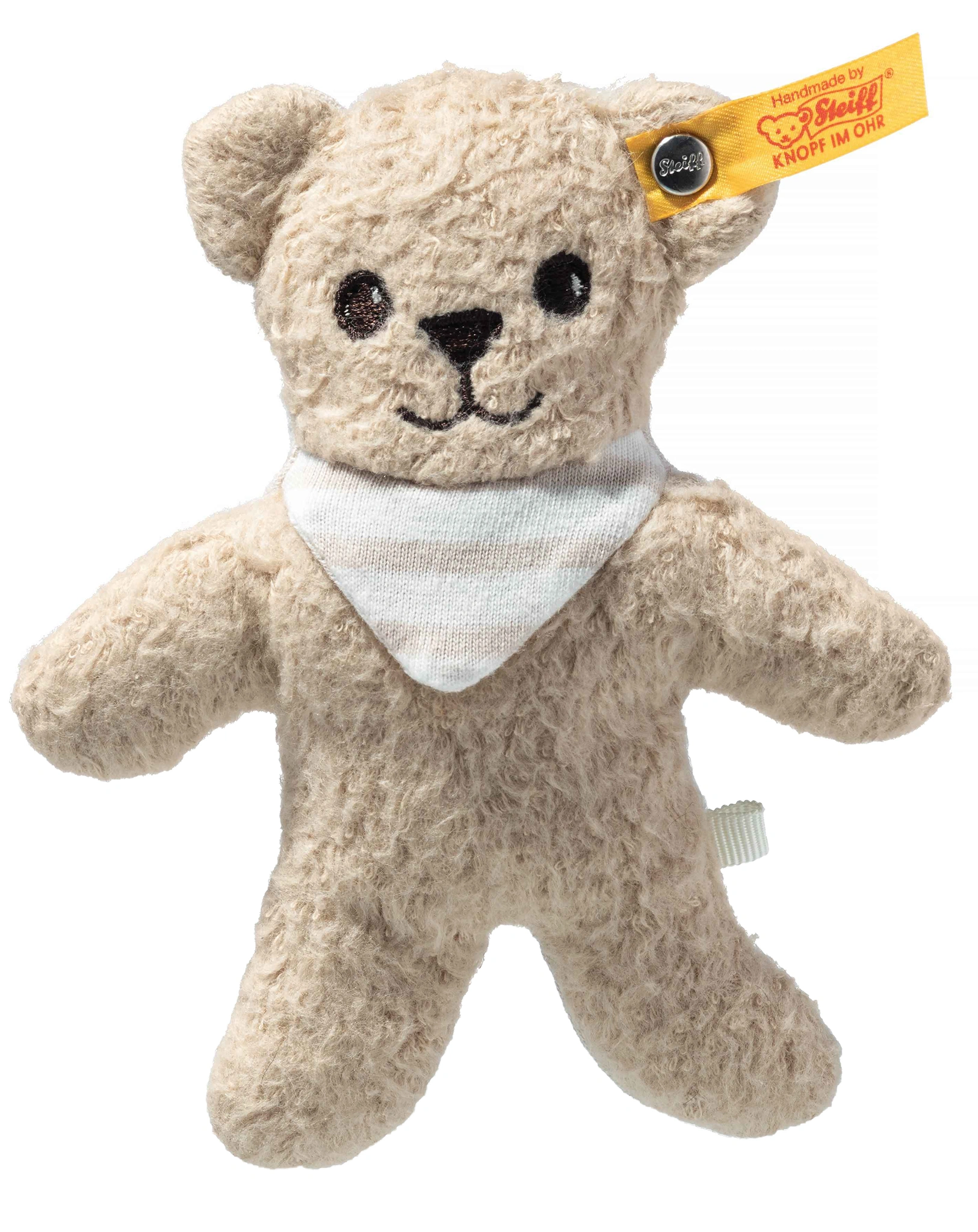 Teddybär NOAH (12cm) mit Rassel in beige