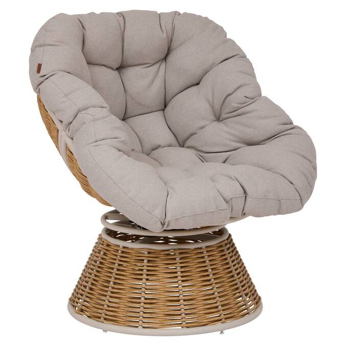 Fauteuil de jardin rotatif NYMELY Beige