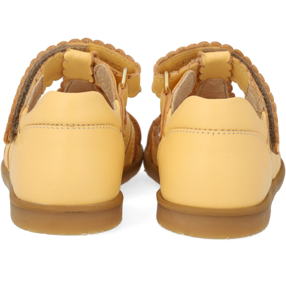 Køb Angulus Mellow Yellow Sandal Med Lukket Tå Og Sommerfugl