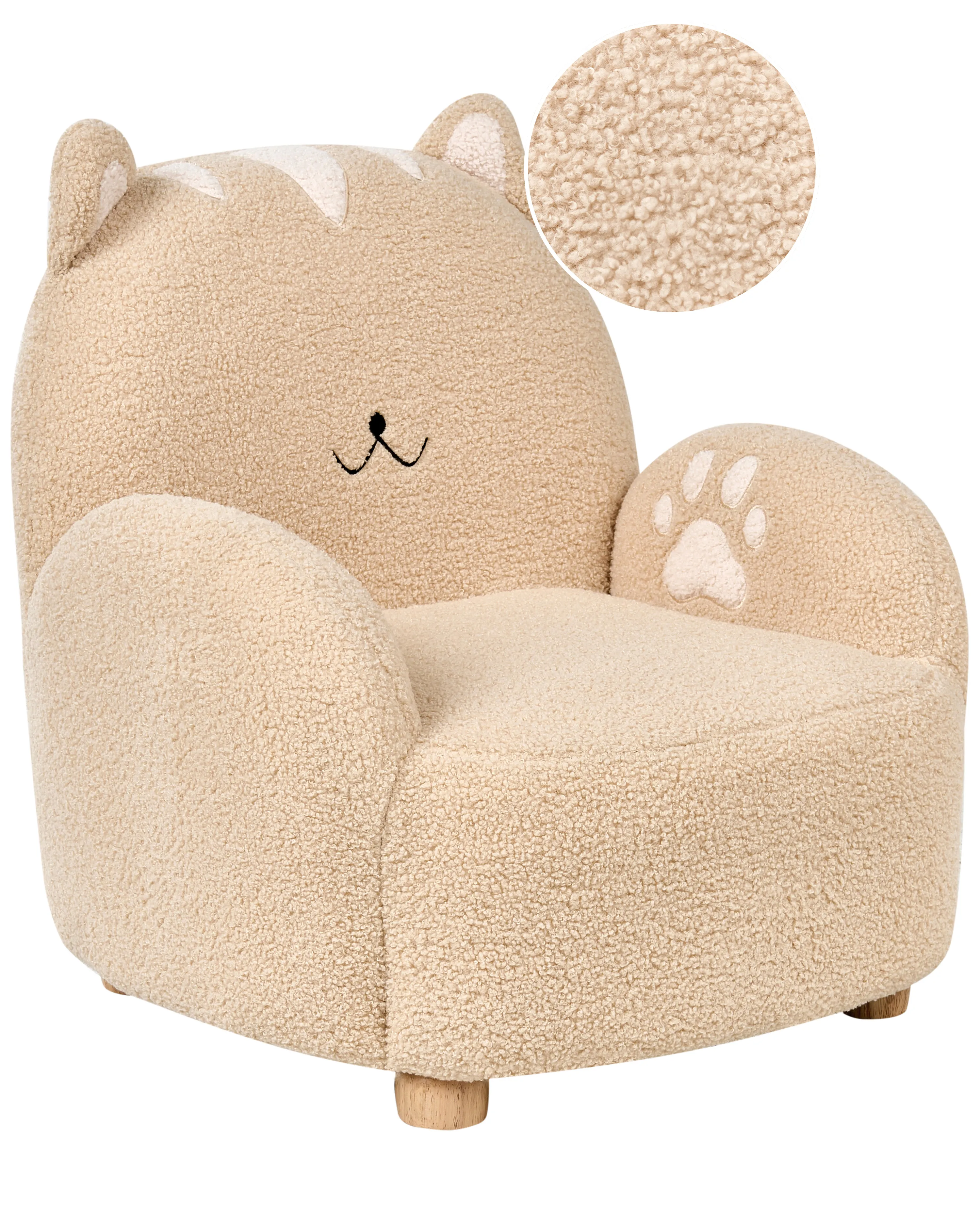 Kinderfauteuil Kat ZOAR Bouclé Beige