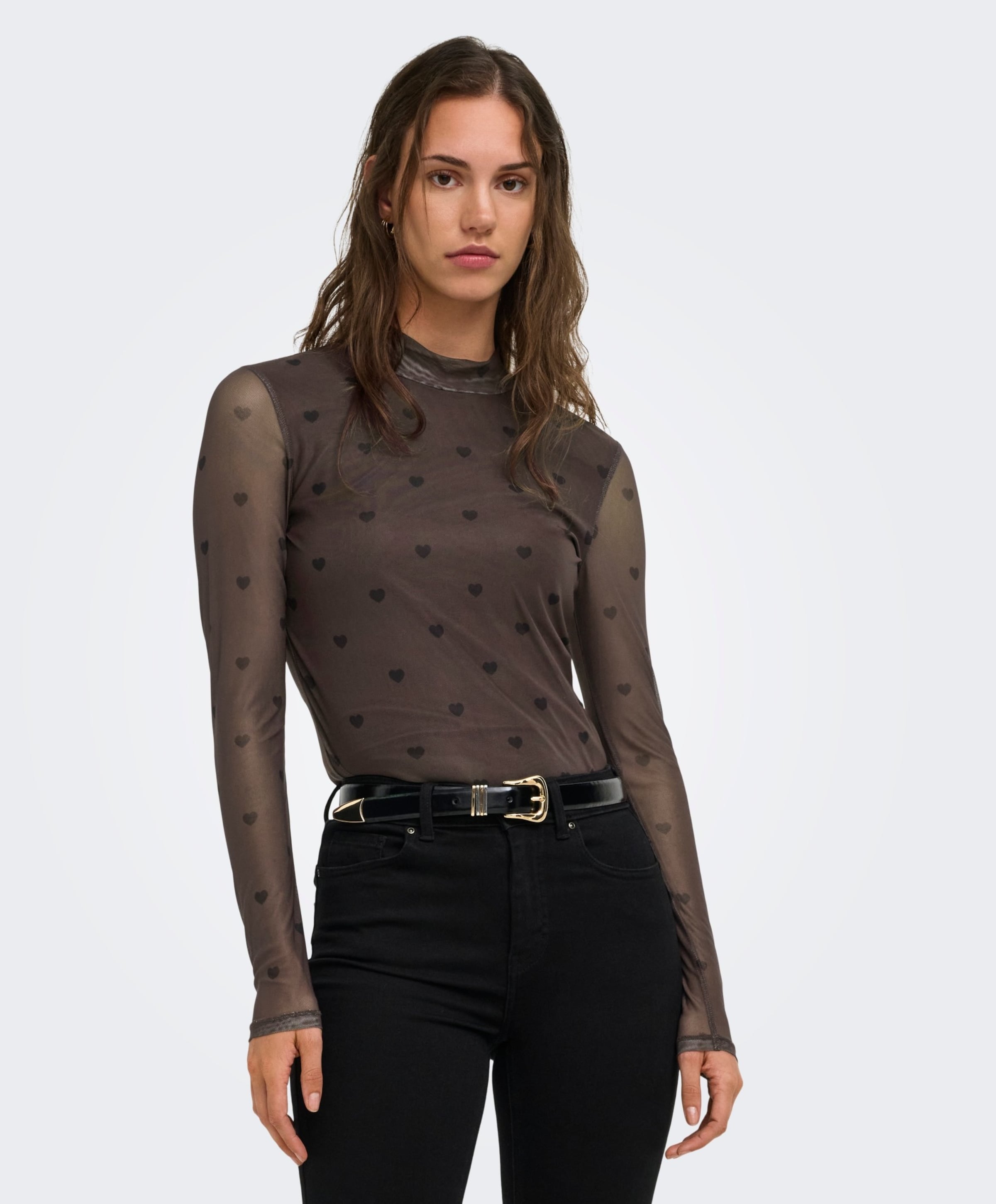 Only Dames top bruin