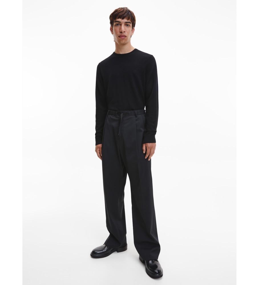 Suéter Calvin Klein de lã merino preto