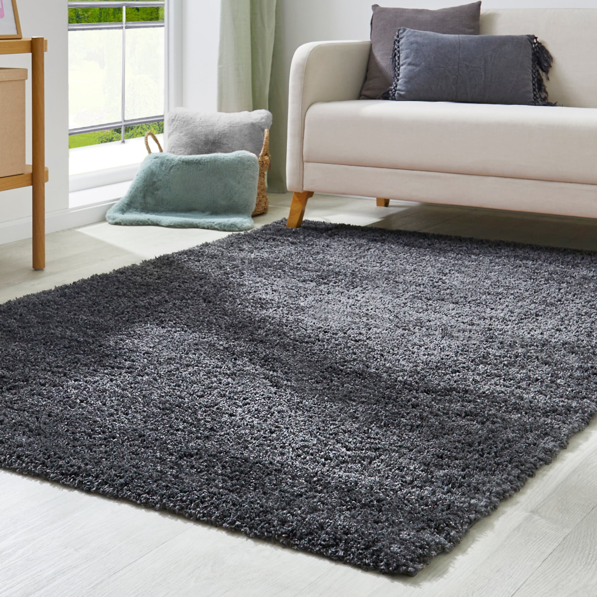 Andiamo Hochflor-Teppich »Chicago« rechteckig 40 mm Höhe Uni Farben, weich & kuschelig, ideal im Wohnzimmer & Schlafzimmer