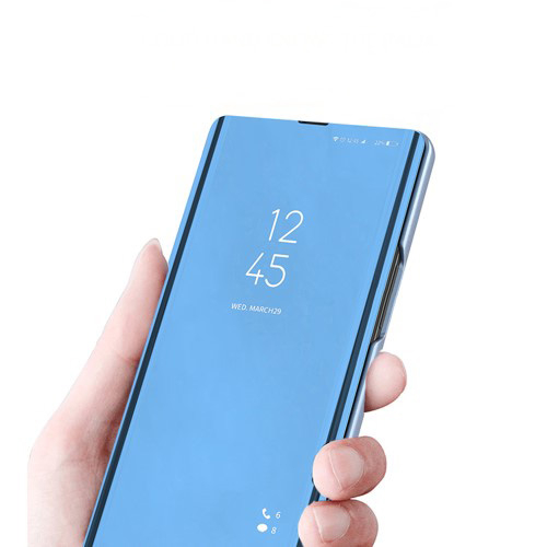 Samsung Galaxy S25 Edge Clear View Standing Flip Cover Tasche - Blau