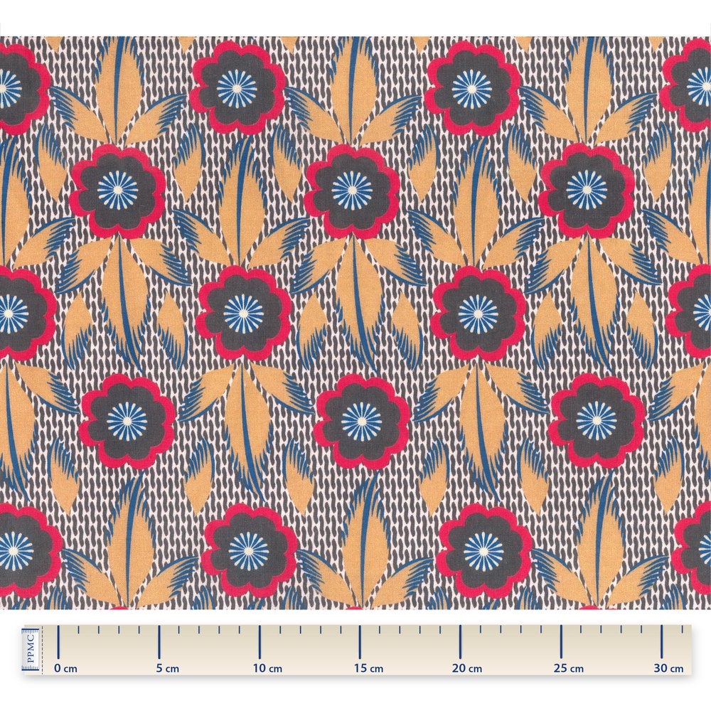 Tissu Coton Au Mètre Fleurs De Savane