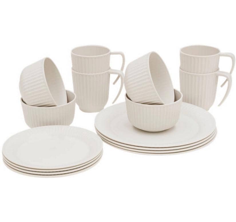 Outdoor-Geschirrset Delish 4er-Set SandstoneDelish Geschirr-Set für 4 Personen
