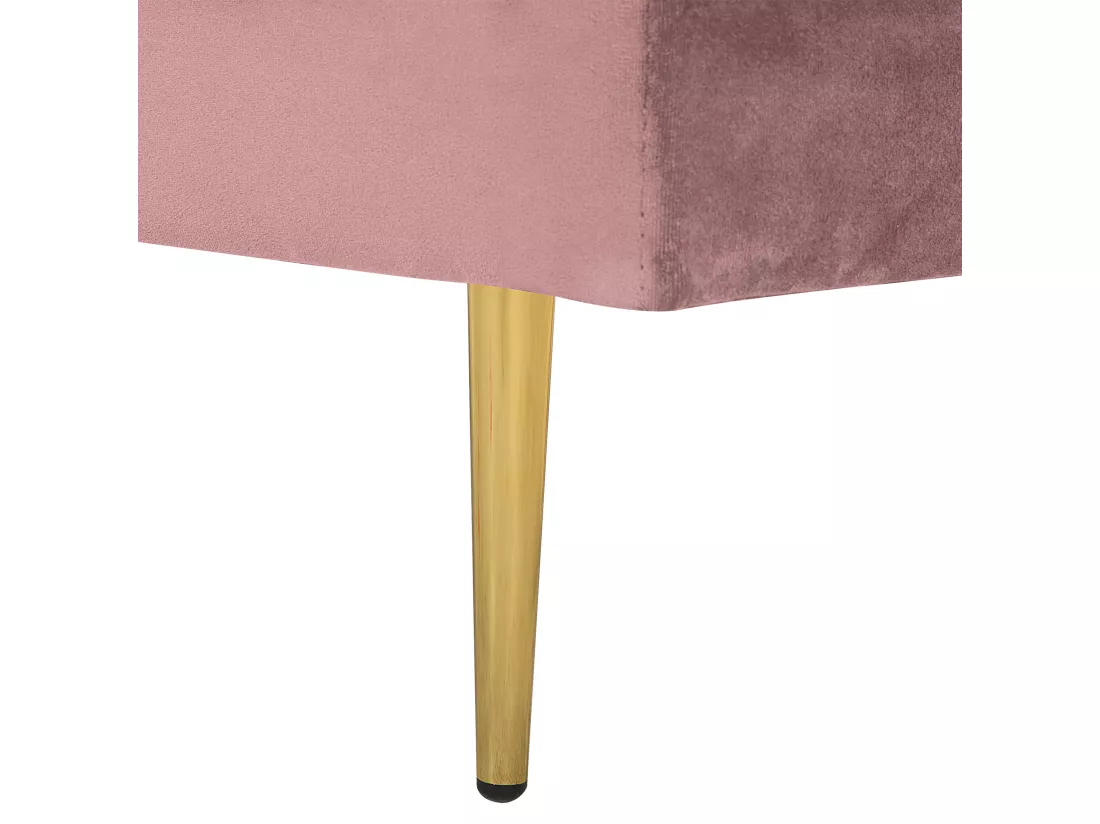 Chaise longue rose poudré côté droit MIRAMAS