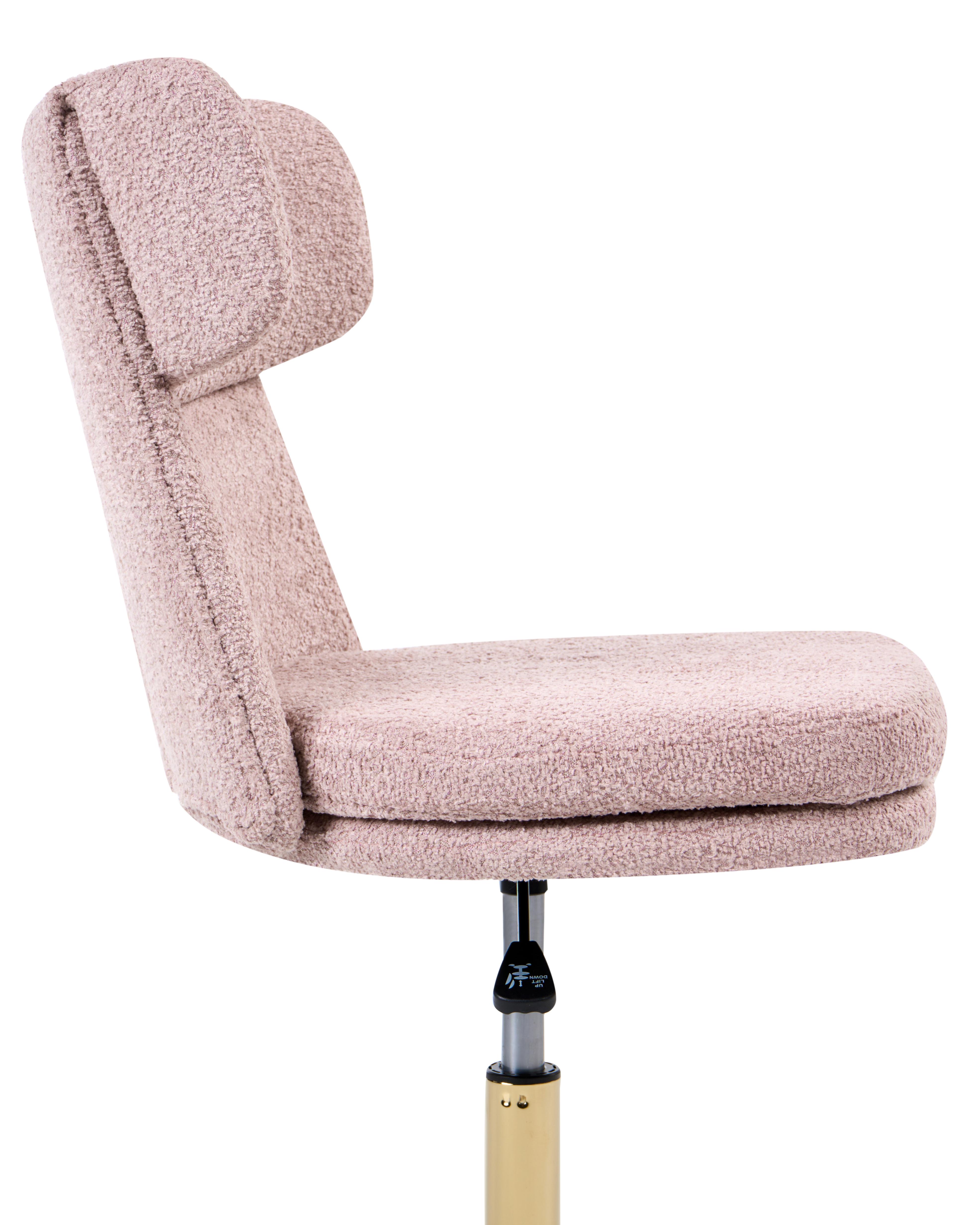 Bureaustoel GRANBY Bouclé Pastelroze