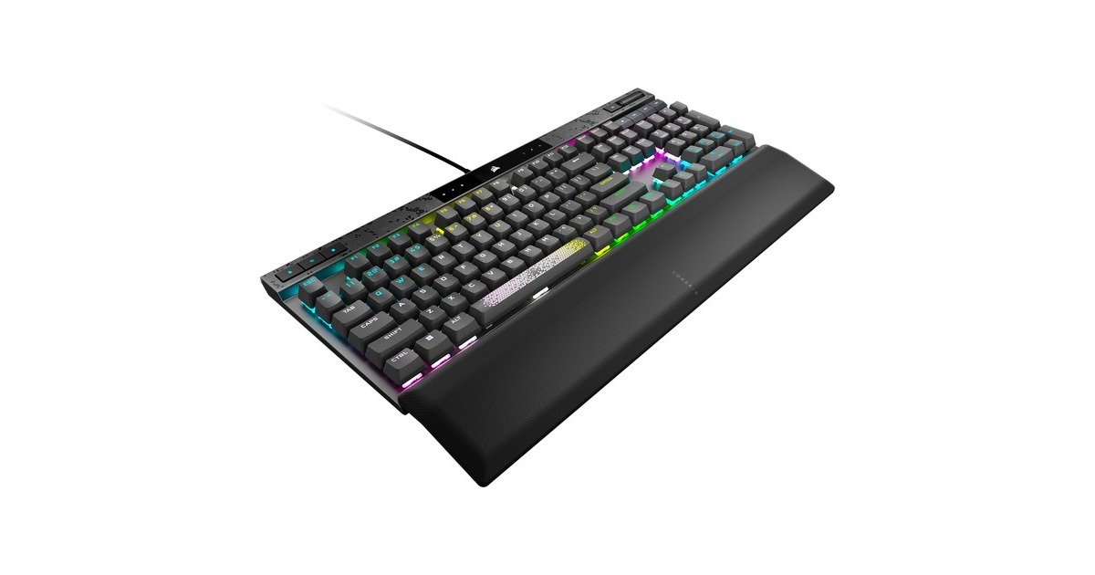 CorsairK70 MAX RGB, gaming toetsenbord  (Zwart, US lay-out, Corsair MGX, RGB leds, PBT double-shot)