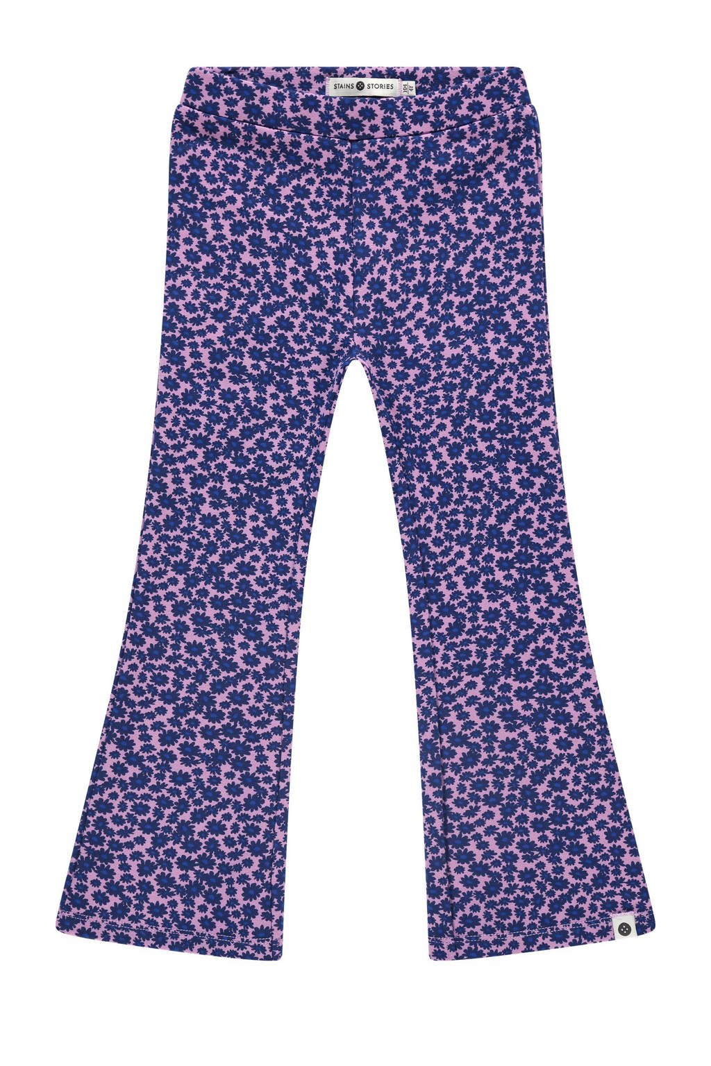 Stains&Stories flared flared broek paars