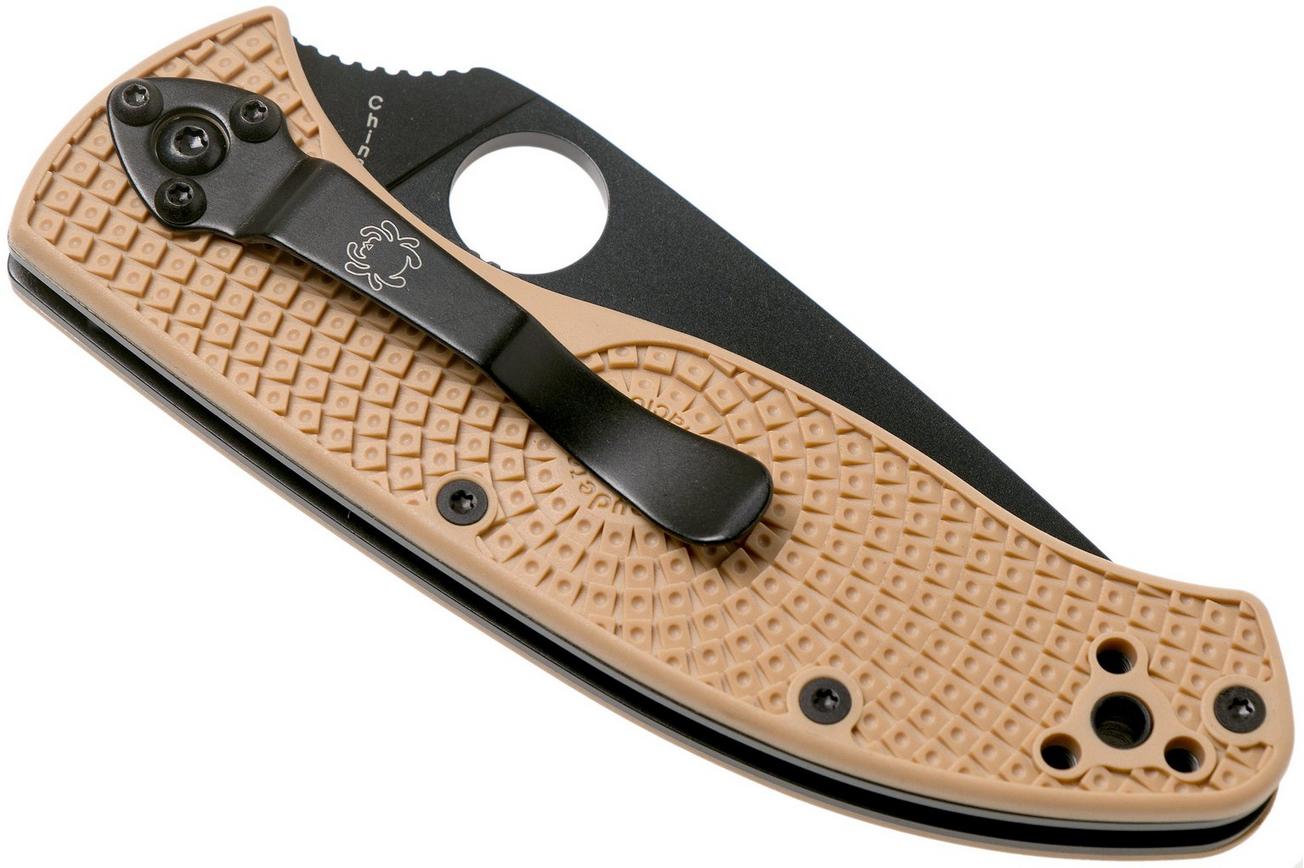 Spyderco Tenacious Lightweight Tan Black C122PTNBK FRN zakmes