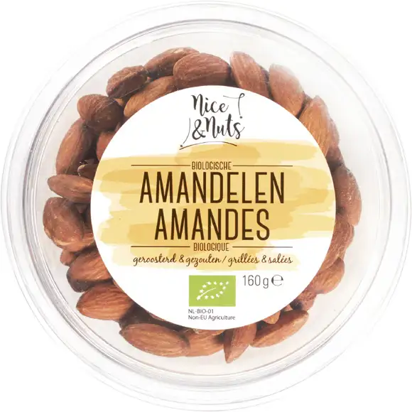 Gebrande bruine amandelen