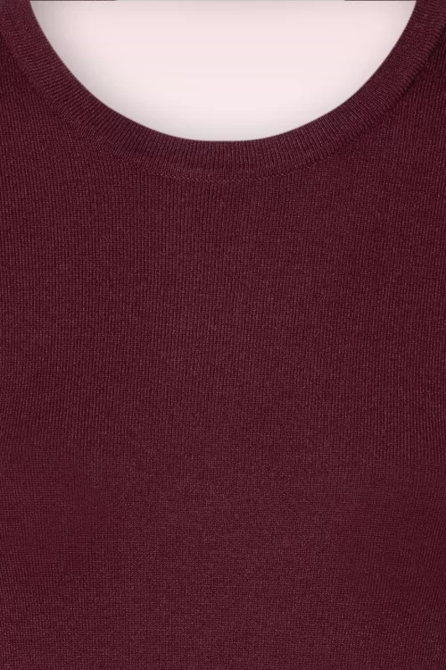 Mak Sweater Kelly trui in bordeauxrood
