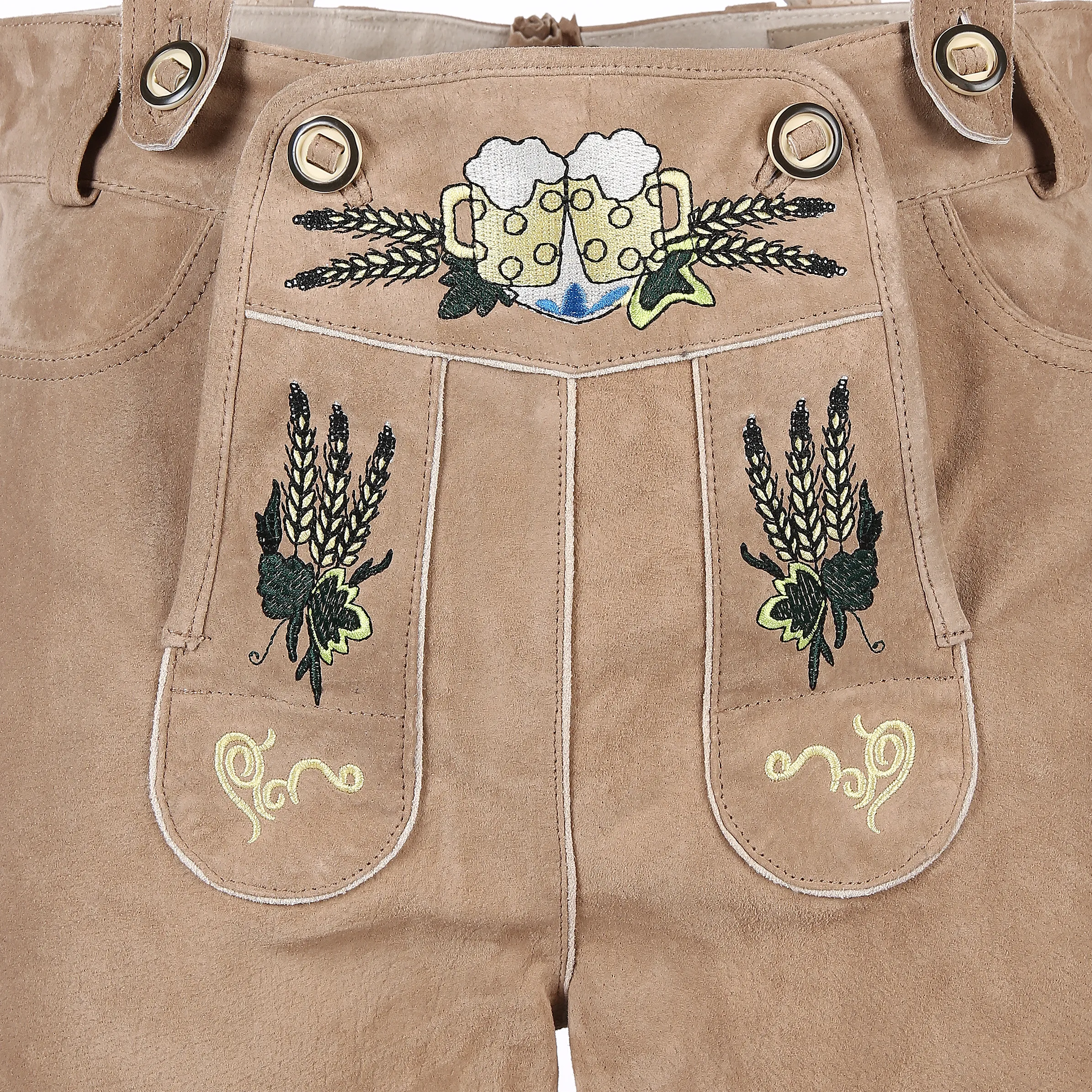 Herren Trachtenlederhose mit traditioneller Stickerei