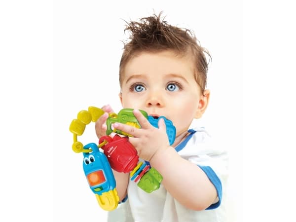 Baby Mulri Activity Key Sound & Lights, Gir fra seg lyd, Batterier kreves, Flerfarget