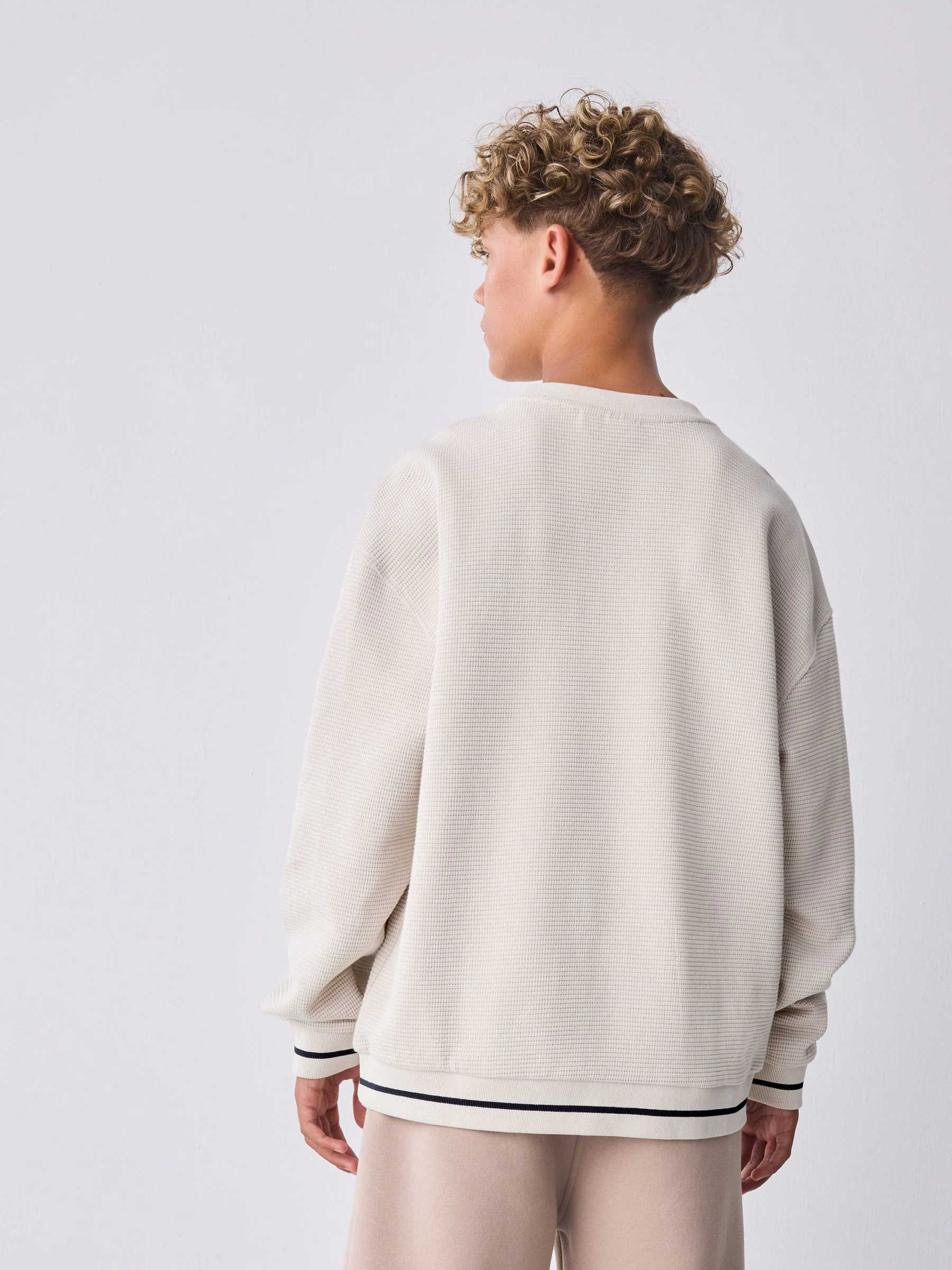Pastelgeel - Baker by Ted Baker Textured Sweatshirt and Short Set
