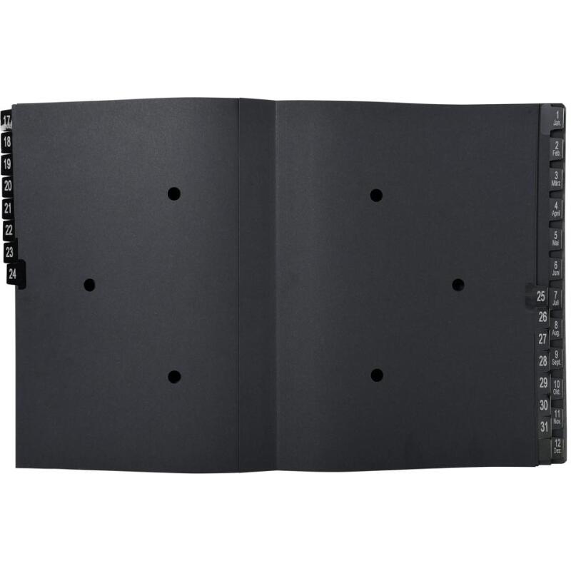Trieur rigide Economique Ordonator 32 compartiments alphanumériques - 24x34cm - Noir