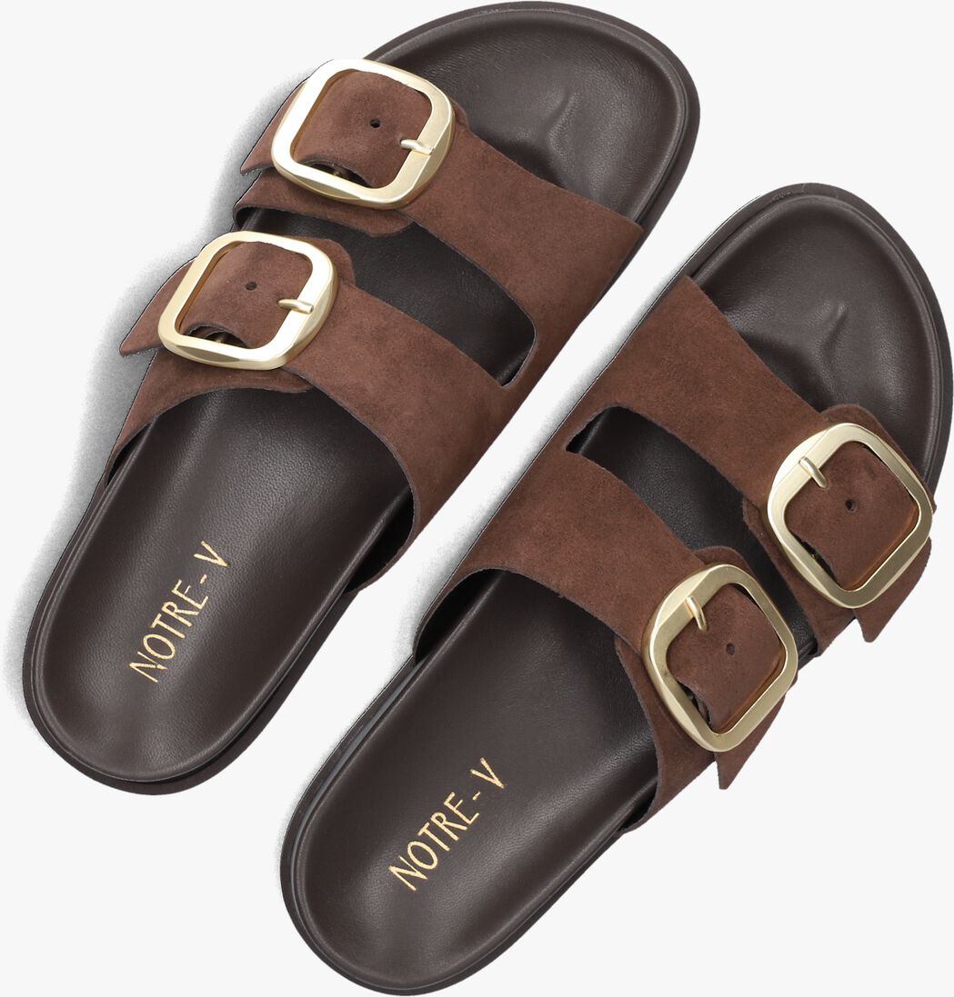bruine notre-v slippers 227066