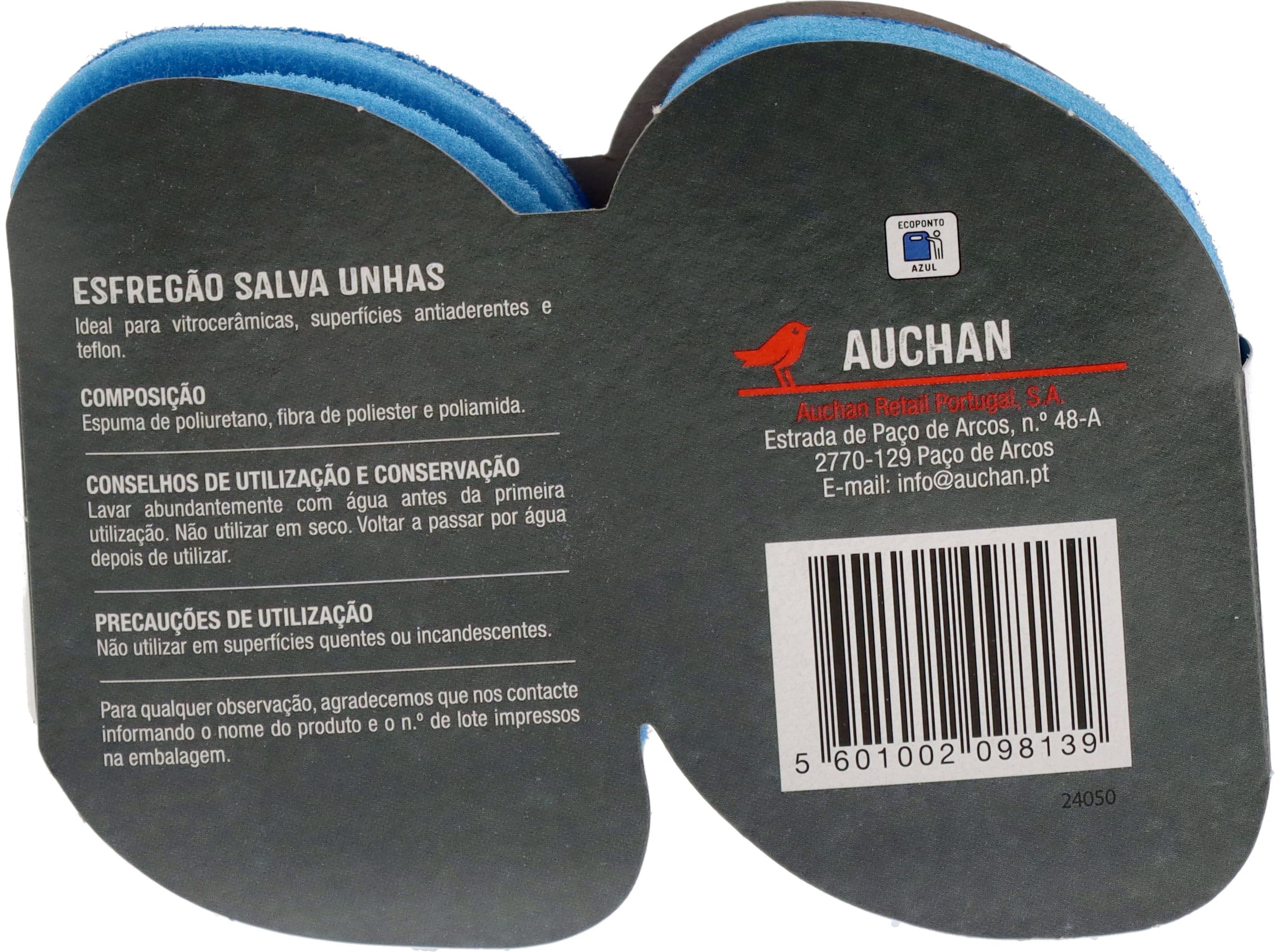 ESFREGÃO SALVA UNHAS AUCHAN VITROCERÂMICA E INDUÇÃO NÃO RISCA 2UN