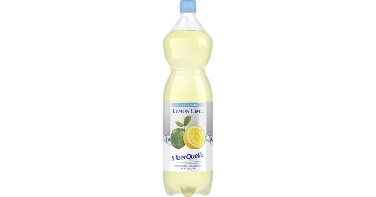 SilberQuelle Lemon Lime kalorienarm Tray 6x 1,5 Liter (Einweg)