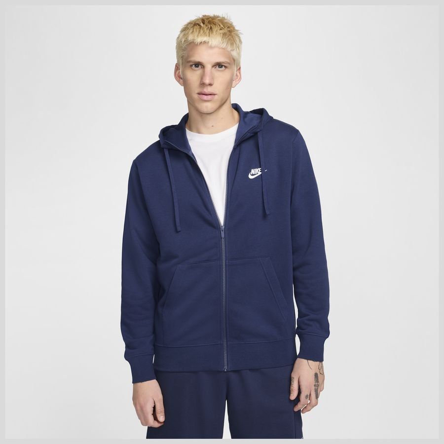 Nike Sportswear Club Men's Full-Zip MIDNIGHT NAVY/MIDNIGHT NAVY/WHITE