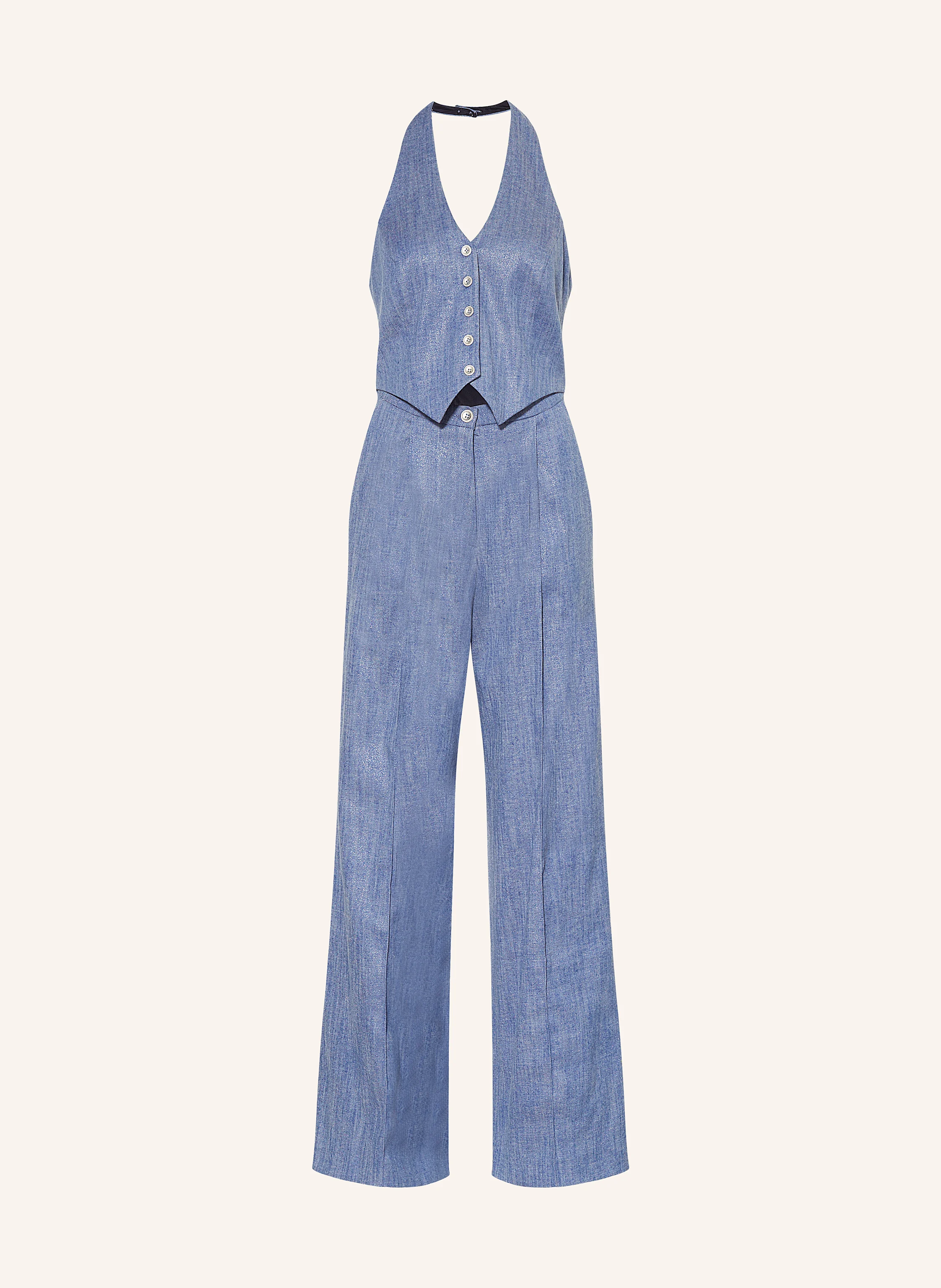 SWING Jumpsuit in Jeansoptik mit Glitzergarn