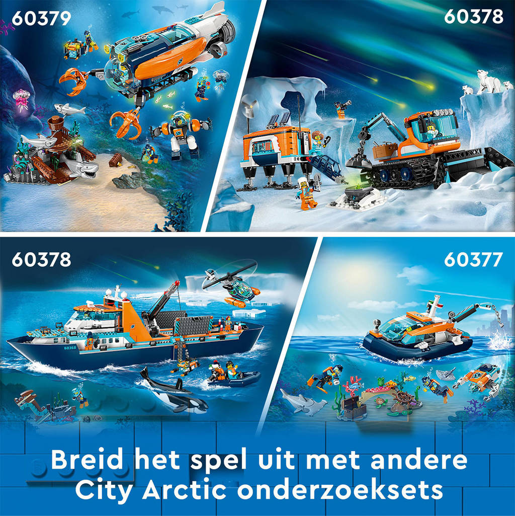 Groot schip!Poolonderzoeksschip Groot Drijvend Boot Speelgoed Set voor Kinderen 7+ 60368