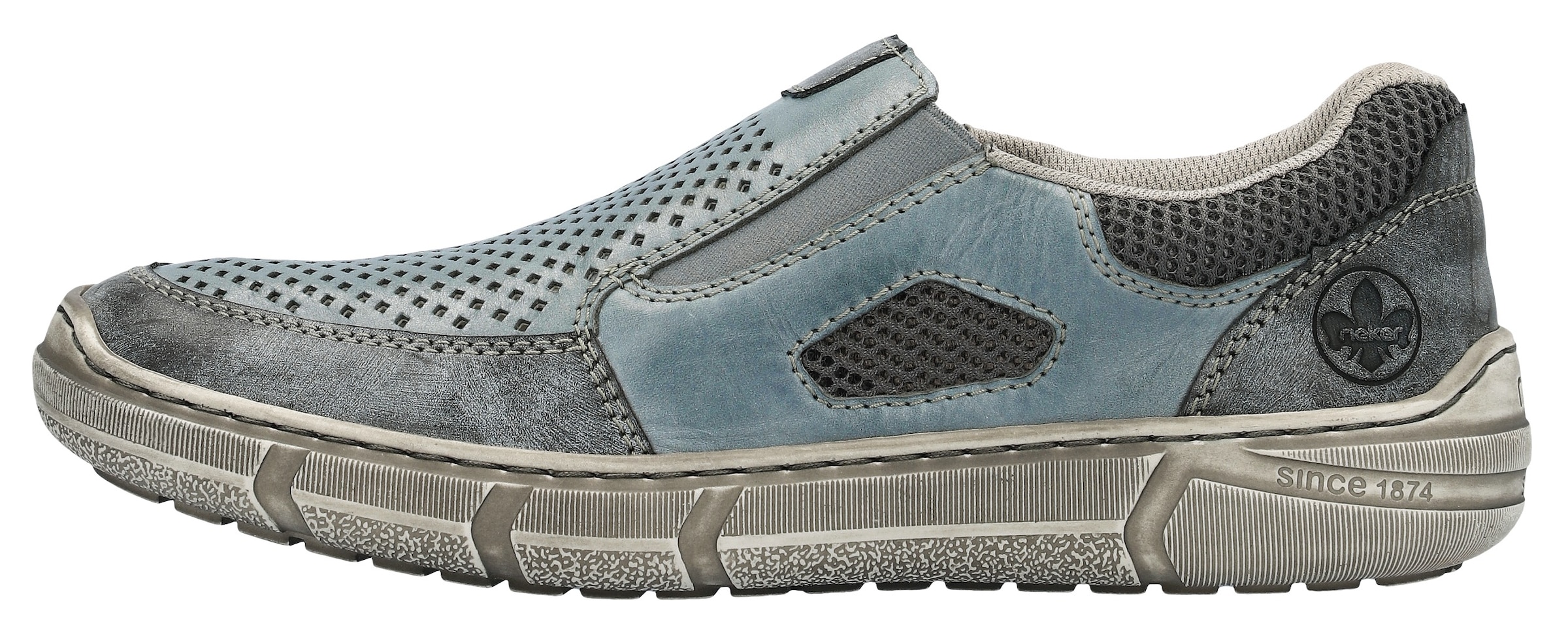 Rieker Slipper  , Halbschuh, Freizeitschuh mit seitlichem Gummizug für guten Sitz