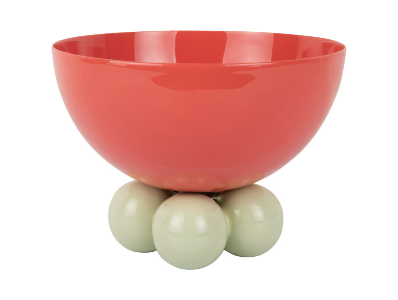 Bowl Double Funky Large PT4252BL Turquoise blue & soft yellow