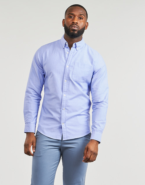 Jack & Jones - JJEOXFORD SHIRT LS - Bleu