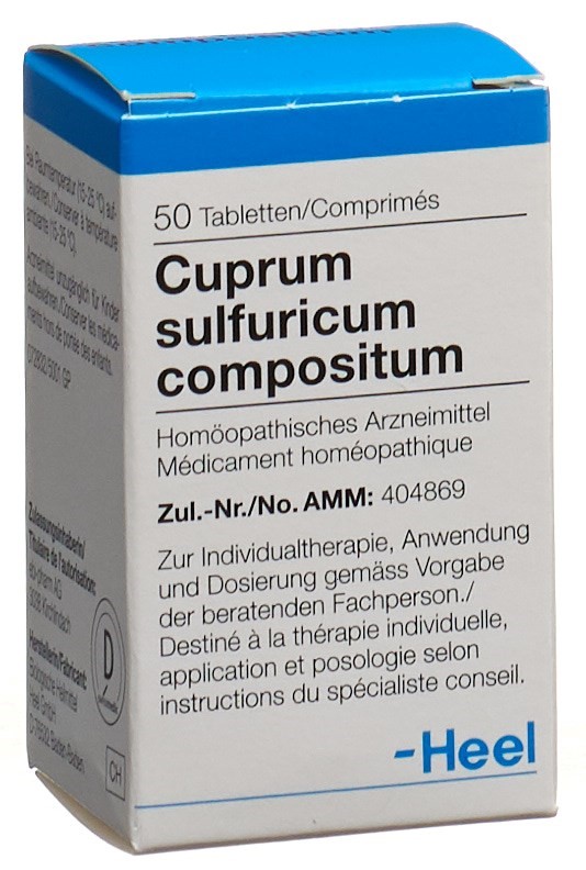 CUPRUM SULFURICUM Heel Tabl 50 Stk