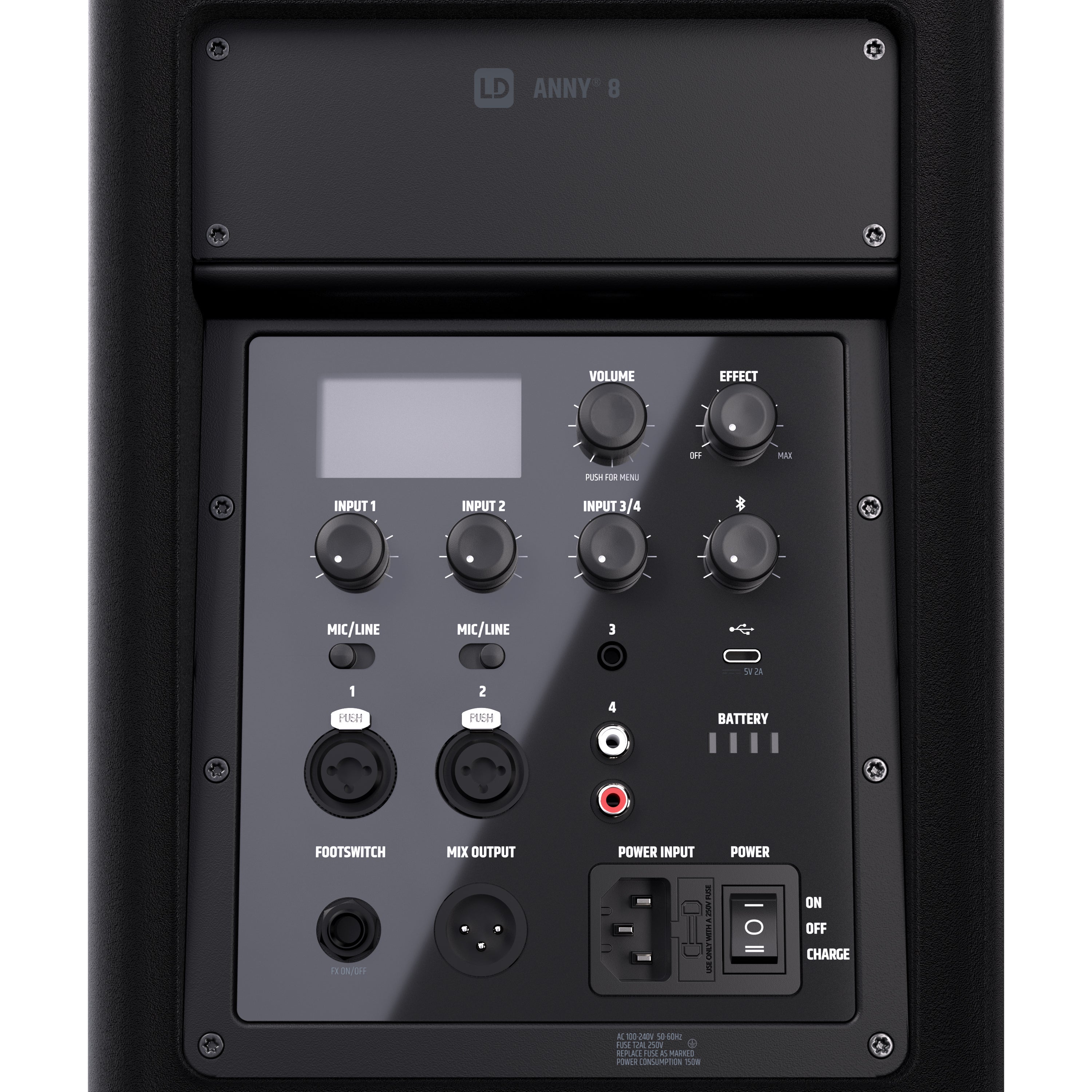 LD Systems ANNY 8 BPH B6 Stage Black met headset 655-679 MHz
