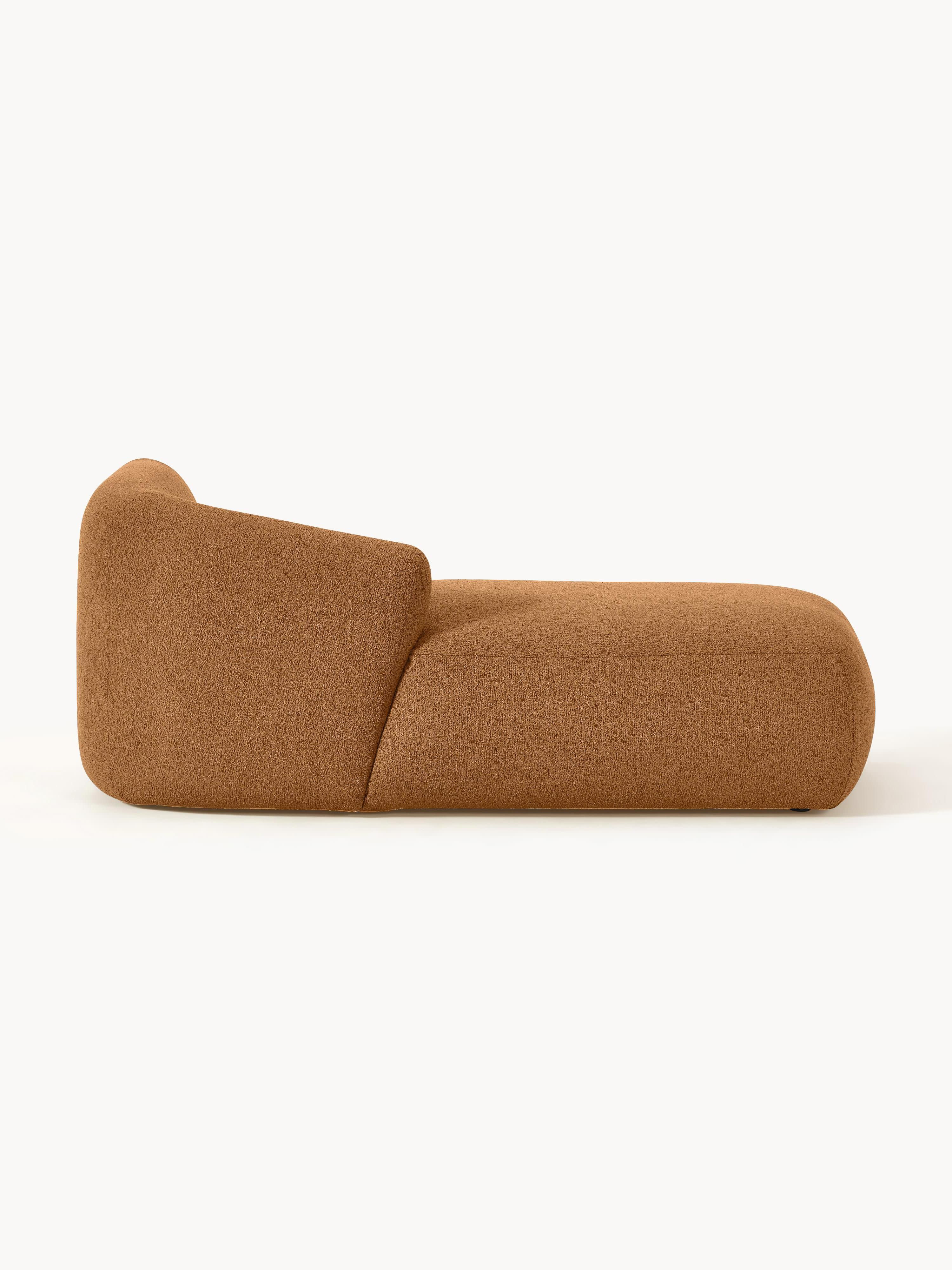 Chaise longue hoekmodule Sofia uit bouclé