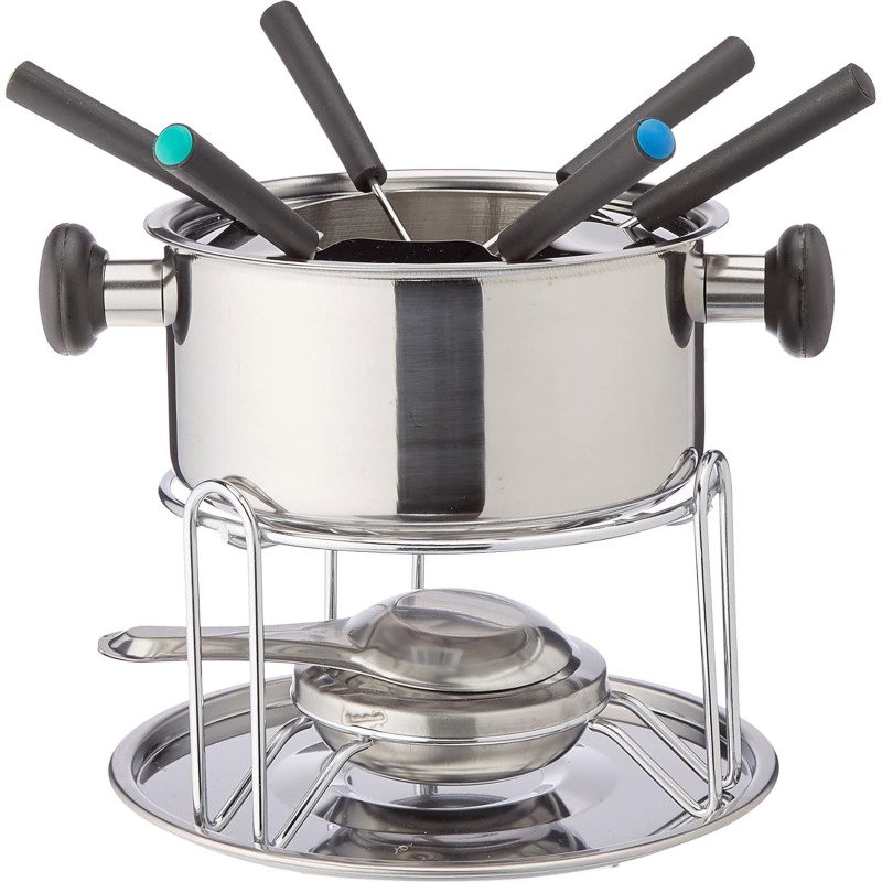 Service à fondue en acier inoxydable Cortina - 6 personnes
