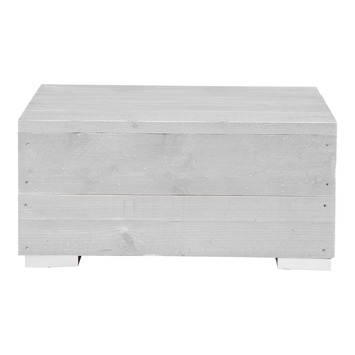 Salontafel Blijdeld wit steigerhout 76 x 76 cm