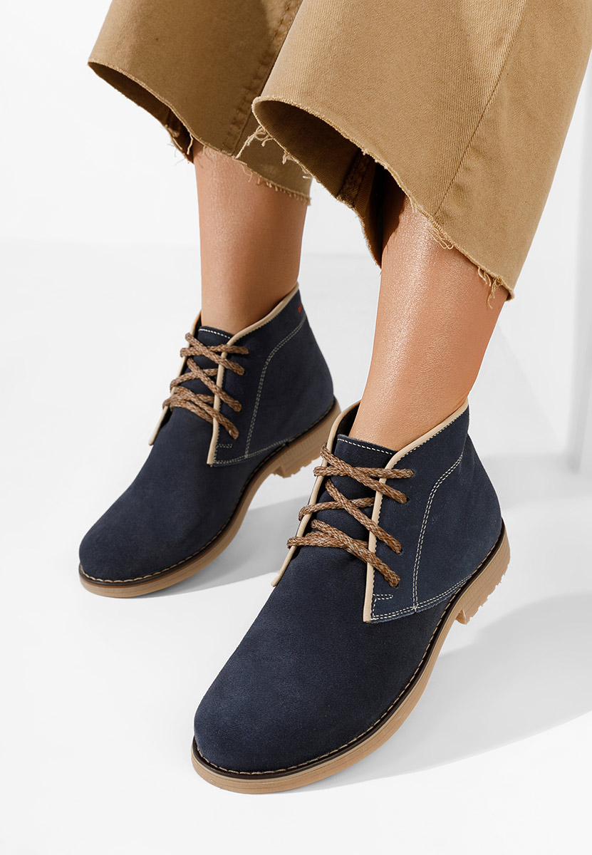 Bottines femme en daim marine Alene